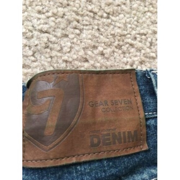 Gear Seven Collection Men's Blue Denim Jean Shorts Zip Button Pockets Size 36 - Picture 8 of 8